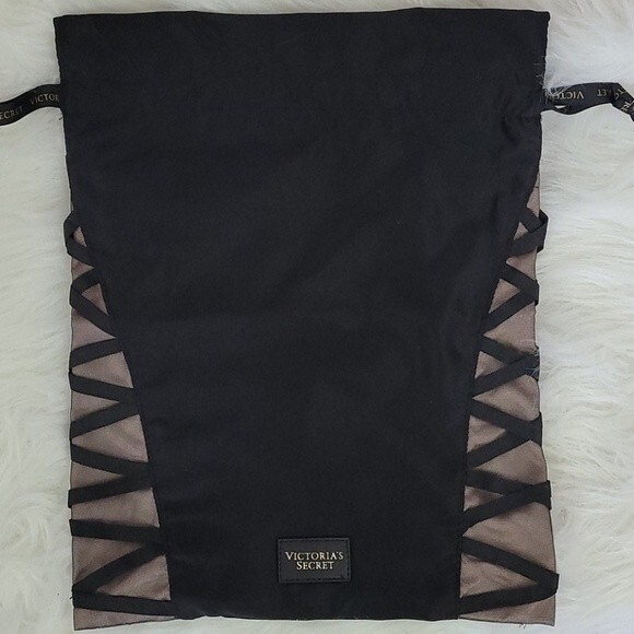 Victoria's Secret black drawstring bags Set of two - Picture 2 of 10